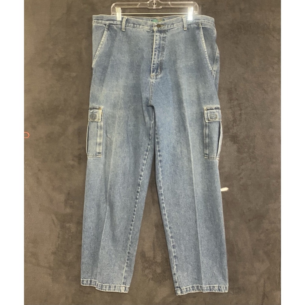Kodiak Jeans Cargo Blue Size 42x32 Repaired see Photos